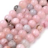 Natural Plum Blossom Jasper Beads Strands, Dyed, Round, 6~6.5mm, Hole: 1mm, about 63pcs/strand, 15.5 inch, 10Strand/Set