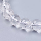 Natural Quartz Crystal Beads Strands, Rock Crystal Beads, Round, Clear, 6~6.5mm, Hole: 1mm, about 60pcs/strand, 14.5 inch, 5Strand/Set