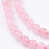 Natural Rose Quartz Bead Strands, Round, 6mm, Hole: 1mm, about 63pcs/strand, 14.9 inch, 5Strand/Set