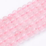 Natural Rose Quartz Bead Strands, Round, 6mm, Hole: 1mm, about 63pcs/strand, 14.9 inch, 5Strand/Set