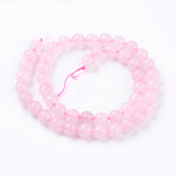 Natural Rose Quartz Bead Strands, Round, 8mm, Hole: 1mm, about 48pcs/strand, 14.9 inch, 5Strand/Set