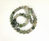 Natural Tree Agate Round Gemstone Beads Strands, 8.5mm, Hole: 1.2mm, about 45~48pcs/strand, 15 inch, 5Strand/Set