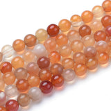 Natural Carnelian Bead Strands, Round, 4mm, Hole: 0.5mm, about 90~93pcs/strand, 15.7 inch, 5Strand/Set