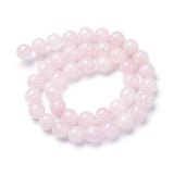 Natural Rose Quartz Bead Strands, Round, 6mm, Hole: 1mm, about 63~68pcs/strand, 15 inch, 5Strand/Set