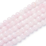 Natural Rose Quartz Bead Strands, Round, 6mm, Hole: 1mm, about 63~68pcs/strand, 15 inch, 5Strand/Set