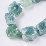 Natural Fluorite Beads Strands, Nuggets, 10~27x17~33x17~33mm, Hole: 2~3mm, about 12~15pcs/strand, 15.7 inch