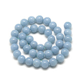 Natural Angelite Beads Strands, Anhydrite Beads, Round, 4mm, Hole: 0.8mm, about 95pcs/strand, 15.7 inch