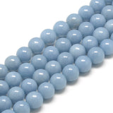 Natural Angelite Beads Strands, Anhydrite Beads, Round, 4mm, Hole: 0.8mm, about 95pcs/strand, 15.7 inch