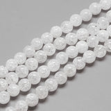 Natural Crackle Quartz Crystal Beads Strands, Round, 6mm, Hole: 1mm, about 78pcs/strand, 15.7 inch, 2Strand/Set