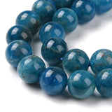 Natural Apatite Beads Strands, Round, 8~9mm, Hole: 1mm, about 45~48pcs/strand, 15.7 inch, 2Strand/Set