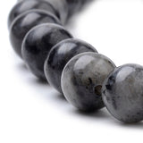 Natural Larvikite Beads Strands, Round, 6mm, Hole: 1mm, about 59~61pcs/strand, 15 inch, 10Strand/Set