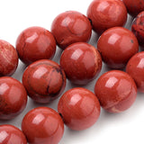 Natural Red Jasper Beads Strands, Round, 6mm, Hole: 1mm, about 60pcs/strand, 15.7 inch, 5Strand/Set