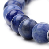 Natural South Africa Sodalite Beads Strands, Round, 8mm, Hole: 1mm, about 45~50pcs/strand, 15.7 inch, 5Strand/Set