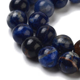 Natural South Africa Sodalite Beads Strands, Round, 8mm, Hole: 1mm, about 45~50pcs/strand, 15.7 inch, 5Strand/Set