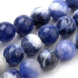 Natural South Africa Sodalite Beads Strands, Round, 8mm, Hole: 1mm, about 45~50pcs/strand, 15.7 inch, 5Strand/Set