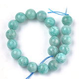 Natural Amazonite Beads Strands, Grade A, Round, 10mm, Hole: 1mm, about 18~20pcs/strand, 7.6 inch, 2Strand/Set