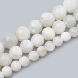 Natural Rainbow Moonstone Beads Strands, Round, 6~7mm, Hole: 1mm, about 60~67pcs/strand, 15.7 inch, 3Strand/Set