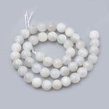 Natural Rainbow Moonstone Beads Strands, Round, 6~7mm, Hole: 1mm, about 60~67pcs/strand, 15.7 inch, 3Strand/Set