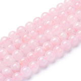 Natural Rose Quartz Beads Strands, Round, 4~4.5mm, Hole: 0.8mm, about 90pcs/strand, 15 inch, 5Strand/Set