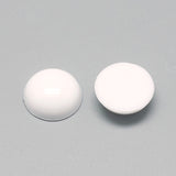 Acrylic Cabochons, Half Round/Dome, White, 20x6.5~7mm, 200pc/Set