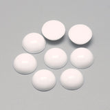 Acrylic Cabochons, Half Round/Dome, White, 20x6.5~7mm, 200pc/Set