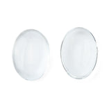 Transparent Oval Glass Cabochons, Clear, 18x13x4~5mm, 200pcs/Set