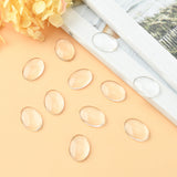 Transparent Oval Glass Cabochons, Clear, 18x13x4~5mm, 200pcs/Set