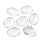 Transparent Glass Cabochons, Clear Glass Oval Cabochon for Cameo Photo Pendant Craft Jewelry Making, Clear, 25x18x5mm, 200pcs/Set