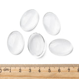 Transparent Glass Cabochons, Clear Glass Oval Cabochon for Cameo Photo Pendant Craft Jewelry Making, Clear, 25x18x5mm, 200pcs/Set