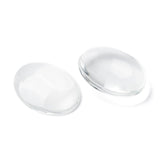 Transparent Oval Glass Cabochons, Clear, 40x30mm, 8mm(Range: 7~9mm) thick, 100pcs/Set