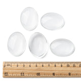 Transparent Oval Glass Cabochons, Clear, 40x30mm, 8mm(Range: 7~9mm) thick, 100pcs/Set