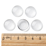 Transparent Glass Cabochons, Clear Dome Cabochon for Cameo Photo Pendant Jewelry Making, Clear, 15.5~16x4~5mm, 200pcs/Set