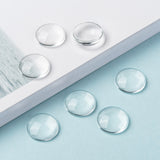 Transparent Glass Cabochons, Clear Dome Cabochon for Cameo Photo Pendant Jewelry Making, Clear, 15.5~16x4~5mm, 200pcs/Set