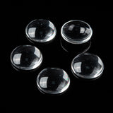 Transparent Glass Cabochons, Clear Dome Cabochon for Cameo Photo Pendant Jewelry Making, Clear, 17.5~18x5mm, 200pcs/Set