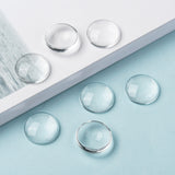 Transparent Glass Cabochons, Clear Dome Cabochon for Cameo Photo Pendant Jewelry Making, Clear, 17.5~18x5mm, 200pcs/Set