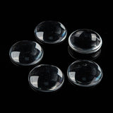 Transparent Glass Cabochons, Clear Dome Cabochon for Cameo Photo Pendant Jewelry Making, Clear, 34.5~36x7.5mm, 50pcs/Set