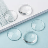 Transparent Glass Cabochons, Clear Dome Cabochon for Cameo Photo Pendant Jewelry Making, Clear, 34.5~36x7.5mm, 50pcs/Set