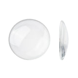 Transparent Glass Cabochons, Clear Dome Cabochon for Cameo Photo Pendant Jewelry Making, Clear, 34.5~36x7.5mm, 50pcs/Set