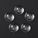 Transparent Half Round Glass Cabochons, Clear, 12~13x5.5~6.5mm, 200pc/Set