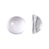 Transparent Half Round Glass Cabochons, Clear, 12~13x5.5~6.5mm, 200pc/Set