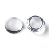 Transparent Half Round Glass Cabochons, Clear, 24~25x11~12mm, 100pc/Set