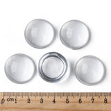 Transparent Half Round Glass Cabochons, Clear, 24~25x11~12mm, 100pc/Set