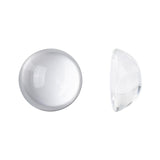 Transparent Half Round Glass Cabochons, Clear, 24~25x11~12mm, 100pc/Set