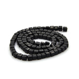 Faceted Cube Glass Beads Strands, Black, 4x4x4mm, Hole: 1mm, about 100pcs/strand, 16.9 inch