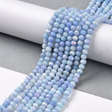 Faceted Electroplated Glass Beads Strands, AB Color Plated, Rondelle, Cornflower Blue, 4x3mm, Hole: 0.9mm, about 112pcs/strand, 16.14''(41cm), 10Strand/Set