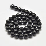 Imitate Austrian Crystal Glass Round Bead Strands, Grade AA, Black, 6mm, Hole: 1mm, about 68pcs/strand, 15.7 inch, 10Strand/Set