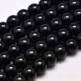 Imitate Austrian Crystal Glass Round Bead Strands, Grade AA, Black, 6mm, Hole: 1mm, about 68pcs/strand, 15.7 inch, 10Strand/Set