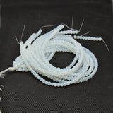 Round Opalite Beads Strands, Grade AA, White, 8mm, Hole: 1mm, about 50pcs/strand, 15 inch, 10Strands/Set