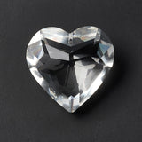 Transparent Glass Pendants, for Chandelier Crystal Hanging Pendants, Faceted, Heart, Clear, 44x45.5x25mm, Hole: 1.4mm, 10pc/Set