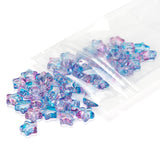 Spray Painted Transparent Glass Beads, Star, Colorful, 8x8.5x4mm, Hole: 1mm, 30pcs/bag